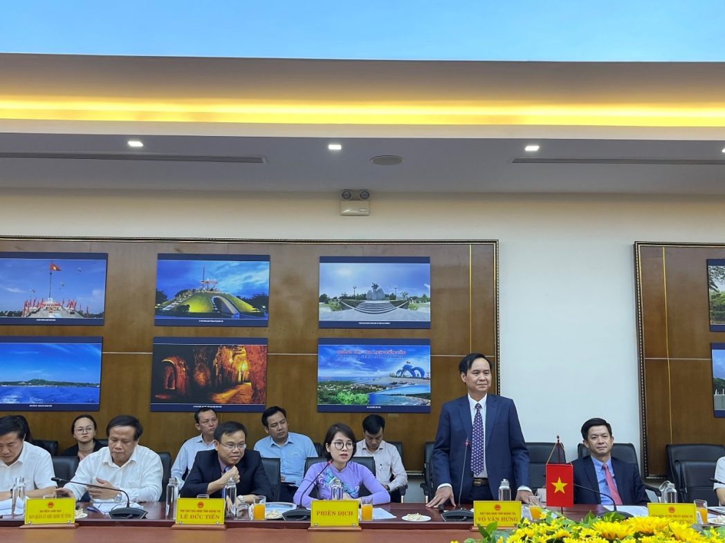 Chủ tịch UBND tỉnh Võ Văn Hưng phát biểu tại buổi làm việc